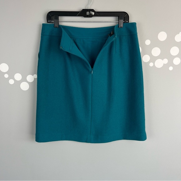 Talbots Wool Blend Straight Skirt Size 10 Teal - Picture 4 of 6